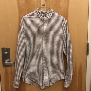 Grey checkered Grant Fit dress shirt - B Republic.